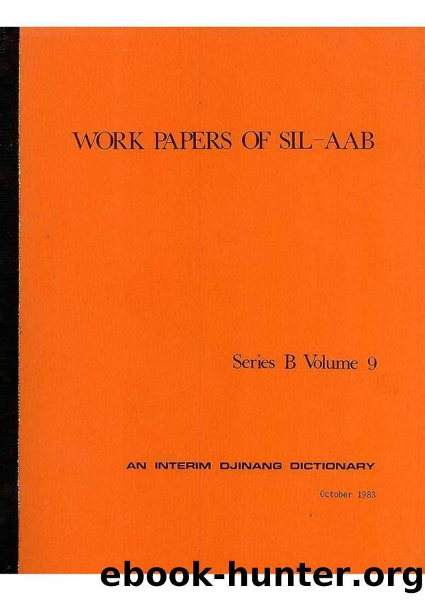 An interim Djinang dictionary by Waters Bruce E. compiler