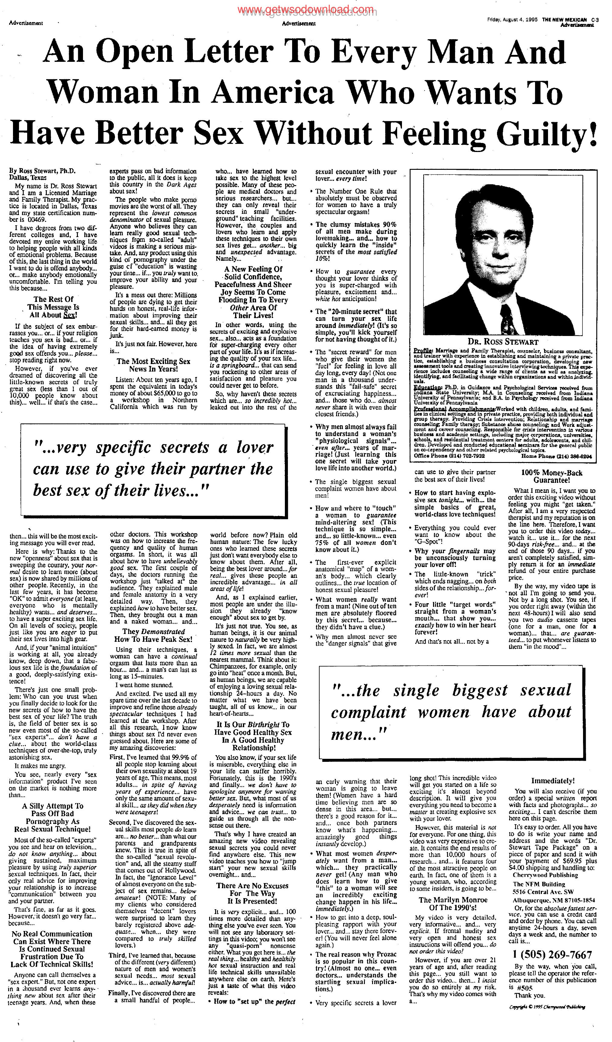 An open letter to every man and woman in America by Copyright 2007 Heritage Microfilm Inc. and Newspaperarchive.com