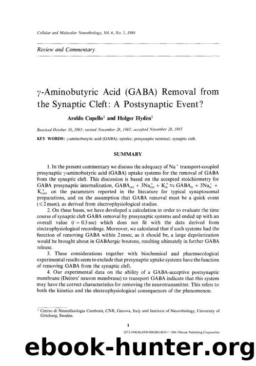 An opioid mechanism modulates central and not peripheral dopaminergic control of ciliary activity in the marine mussel <Emphasis Type="Italic">Mytilus edulis <Emphasis> by Unknown