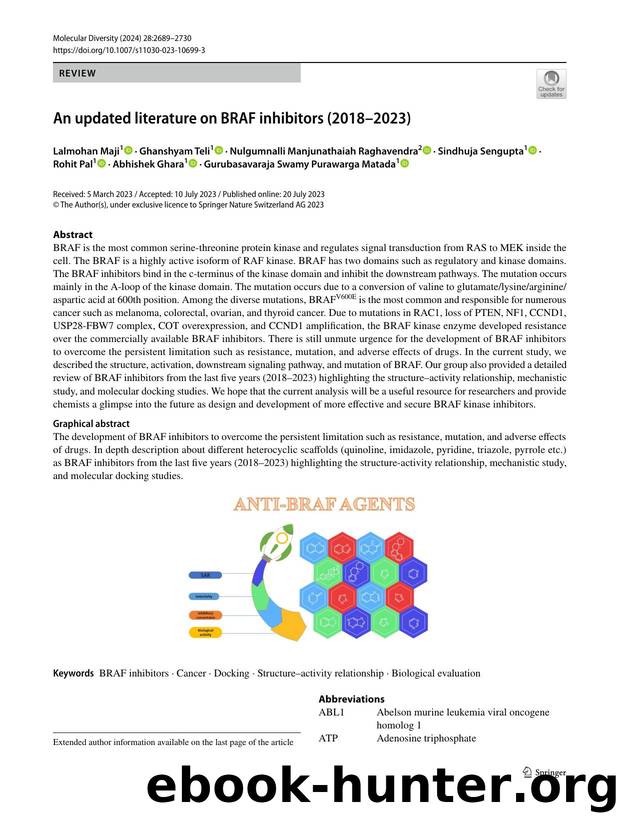 An updated literature on BRAF inhibitors (2018â2023) by unknow
