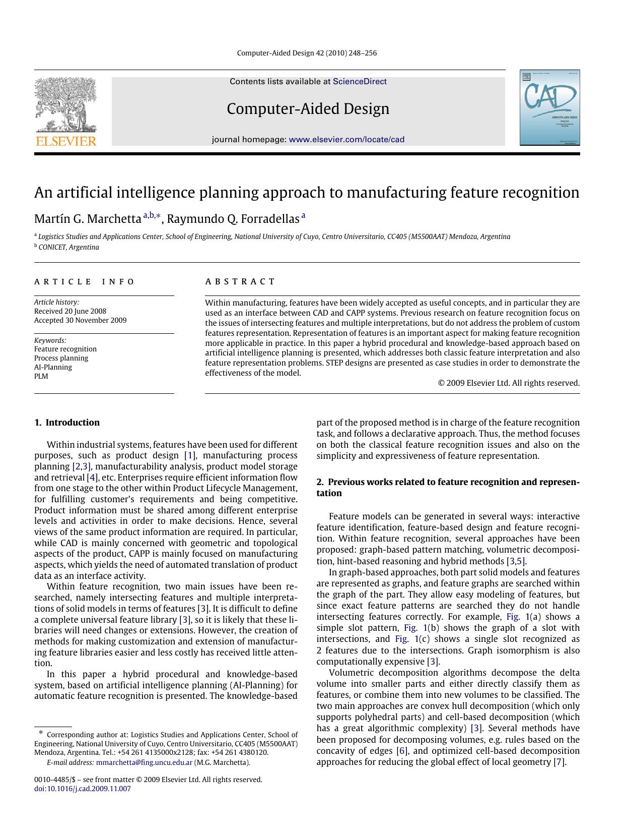An-artificial-intelligence-planning-approach-to-manufacturing-feature-recognition by Martín G. Marchetta; Raymundo Q. Forradellas