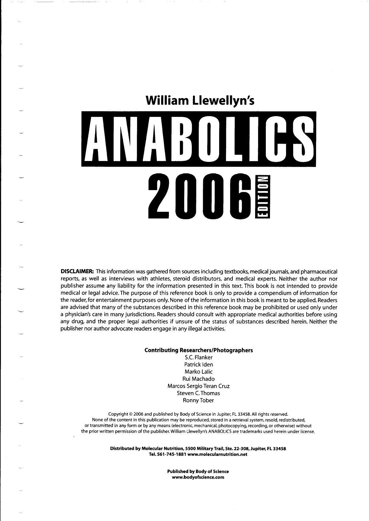 Anabolics 2006 by William Llewellyn