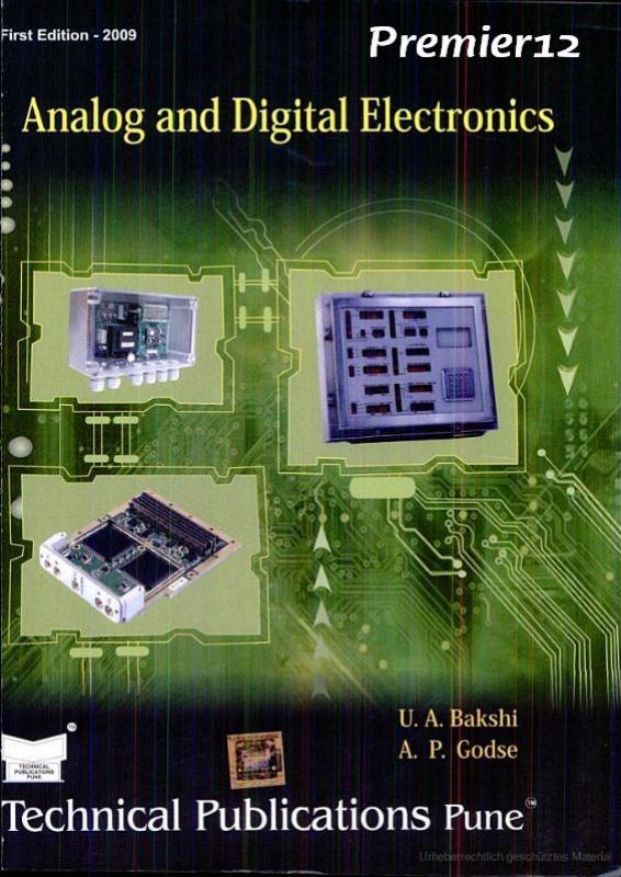 Analog And Digital Electronics by U.A.Bakshi A.P.Godse