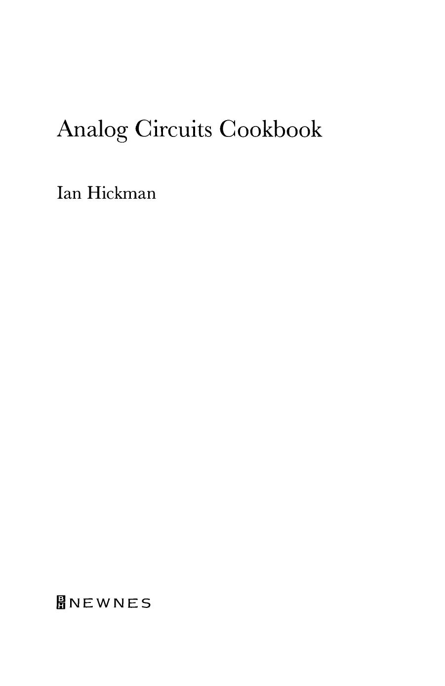 Analog Circuits Cookbook by Ian Hickman (Auth.)