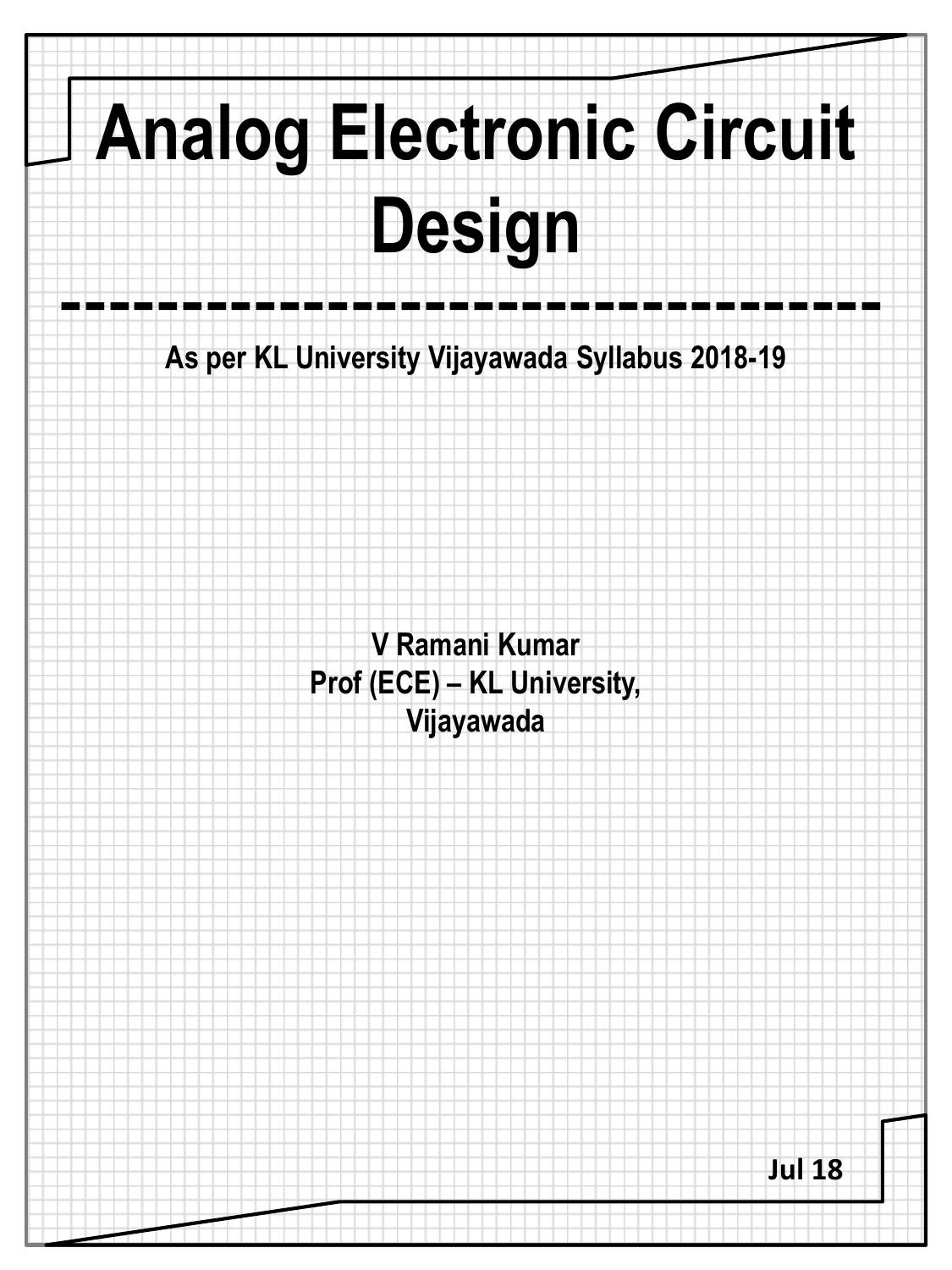 Analog Electronic Circuit Design (AECD) by Unknow
