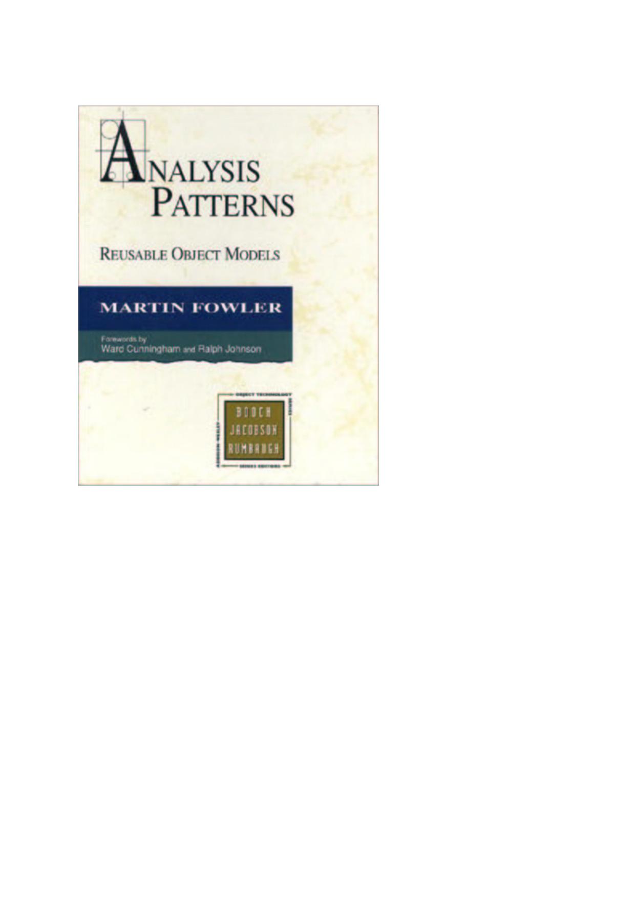 Analysis Patterns by Unknown