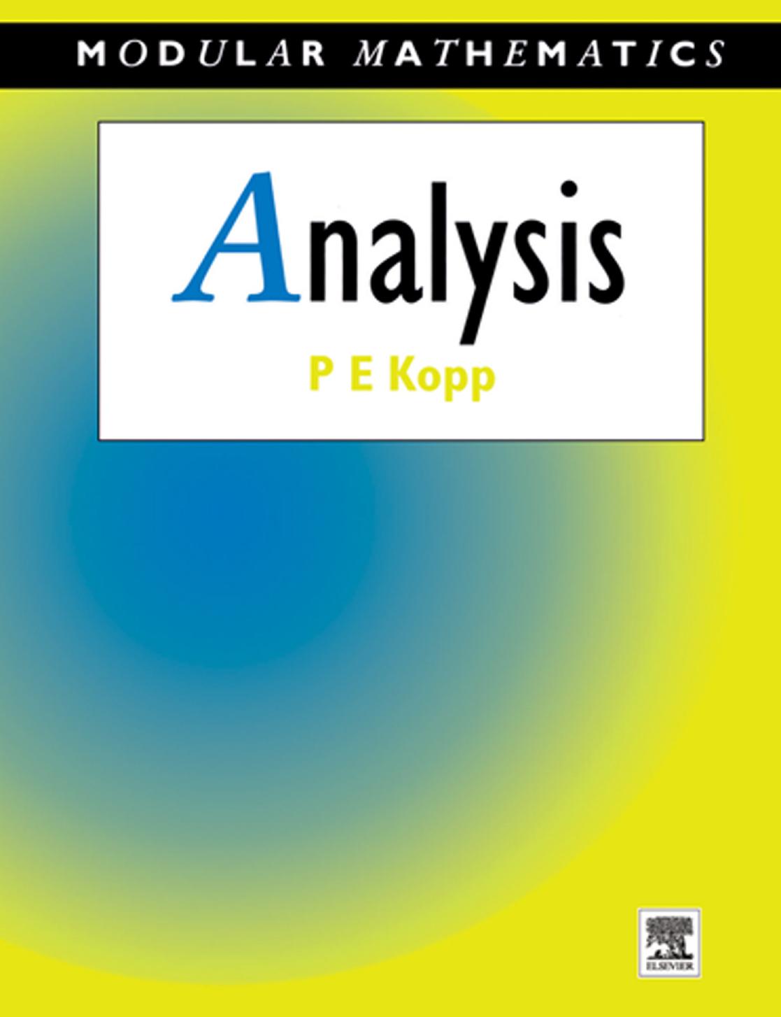 Analysis by Ekkehard Kopp