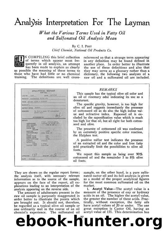Analysis interpretation for the layman by Unknown