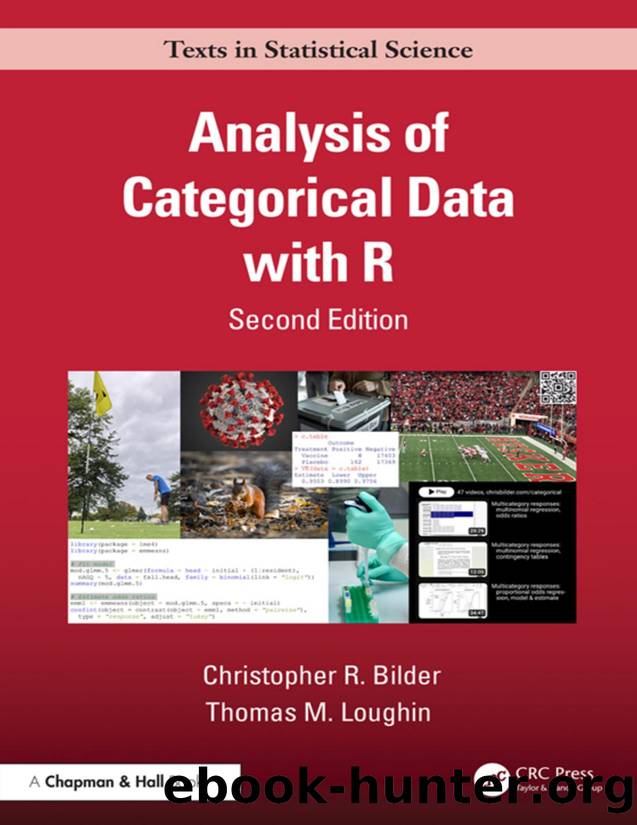 Analysis of Categorical Data with R by Bilder Christopher R.;Loughin Thomas M.; & Loughin Thomas M