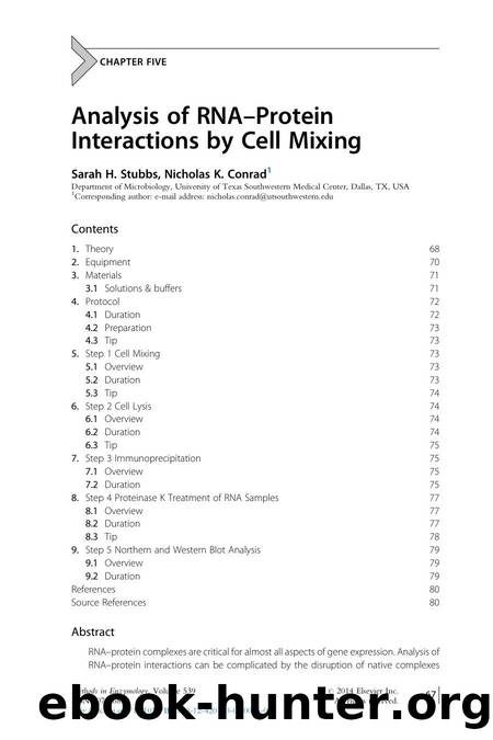 Analysis of RNA-Protein Interactions by Cell Mixing by Sarah H. Stubbs & Nicholas K. Conrad