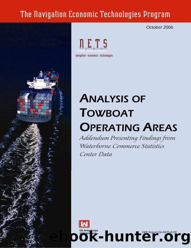 Analysis of Towboat Operating Areas: Addendum Presenting Findings from Waterborne Commerce Statistics Center Data by Mark Lisney & Institute for Water Resources