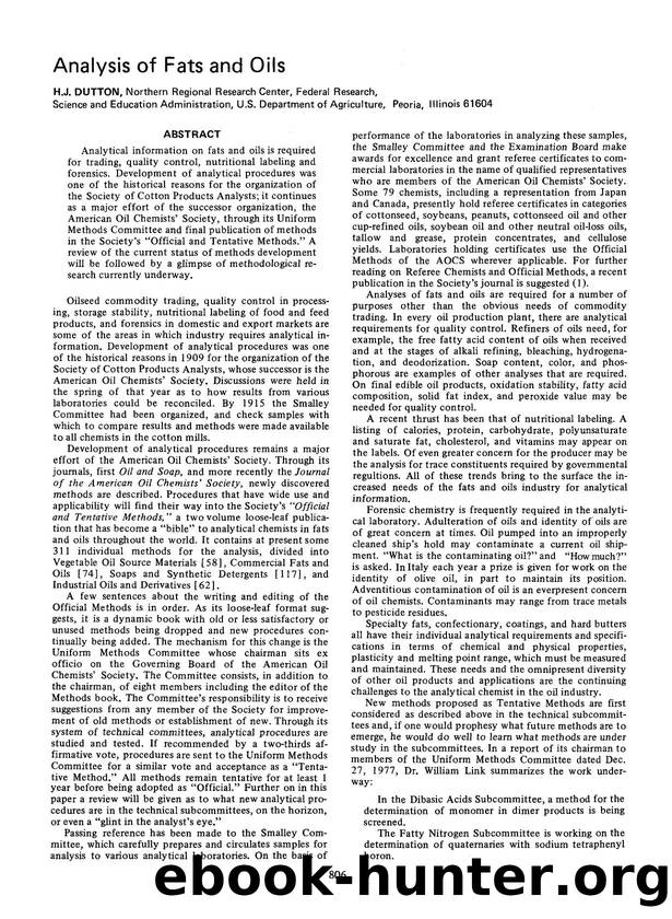 Analysis of fats and oils by Unknown