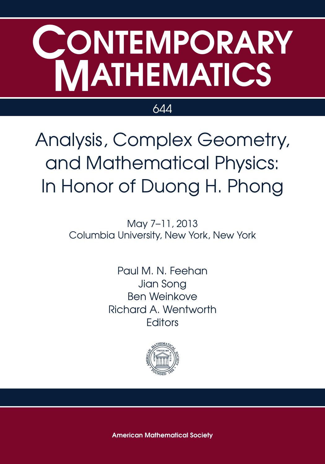 Analysis, Complex Geometry, and Mathematical Physics by Unknow