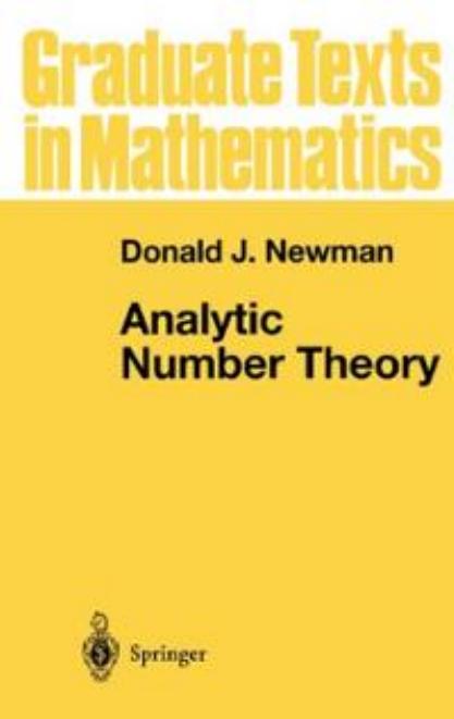 Analytic Number Theory by DJ Newman
