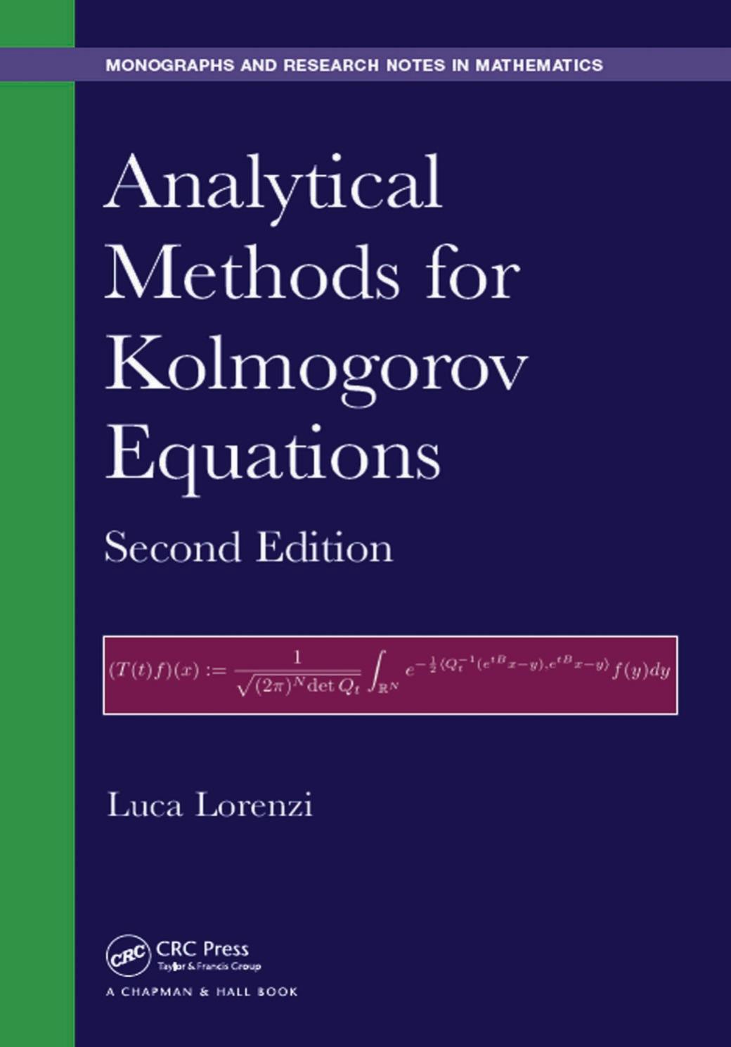 Analytical Methods for Kolmogorov Equations by Luca Lorenzi