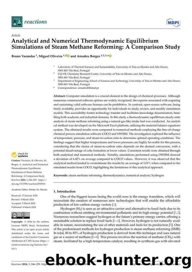 Analytical and Numerical Thermodynamic Equilibrium Simulations of Steam Methane Reforming: A Comparison Study by Bruno Varandas Miguel Oliveira & Amadeu Borges