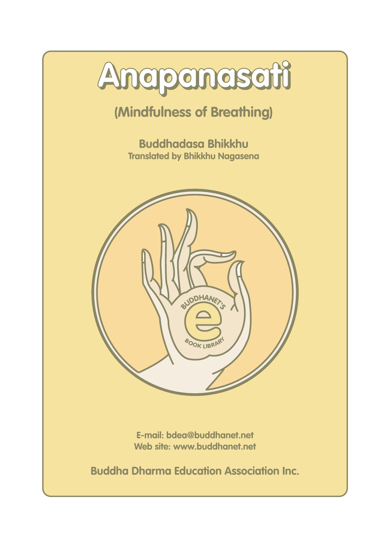 Anapanasati - Mindfulness of Breathing by Bhikkhu Nanamoli