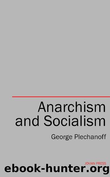 Anarchism and Socialism by George Plechanoff