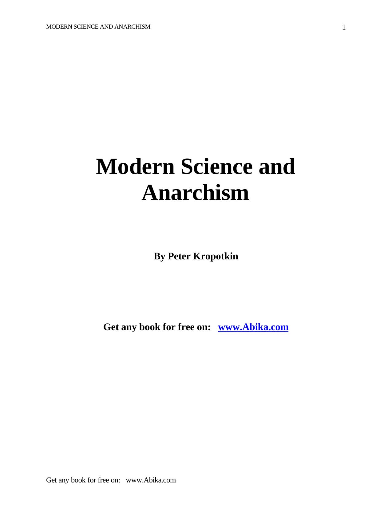 Anarchism: A Collection of Revolutionary Writings by Peter Kropotkin