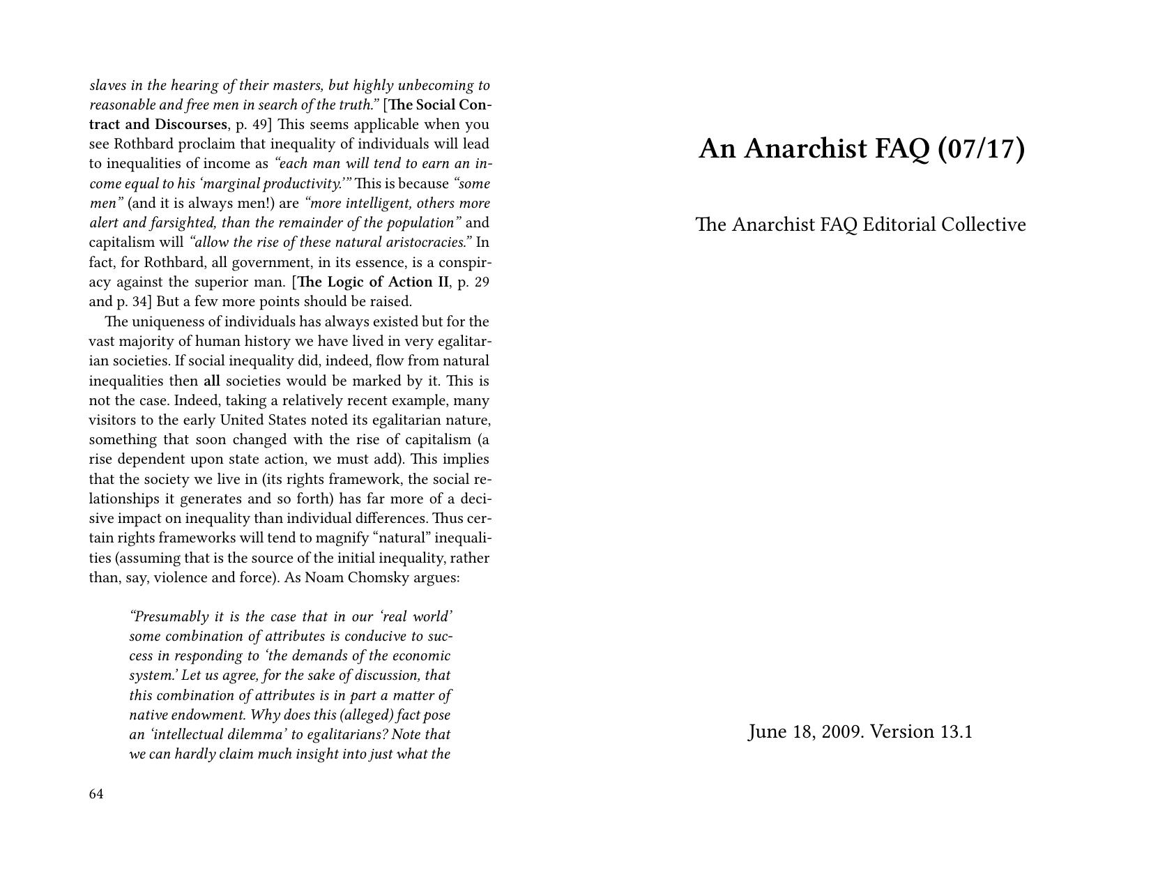 Anarchist FAQ (0717) by The Anarchist FAQ Editorial Collective
