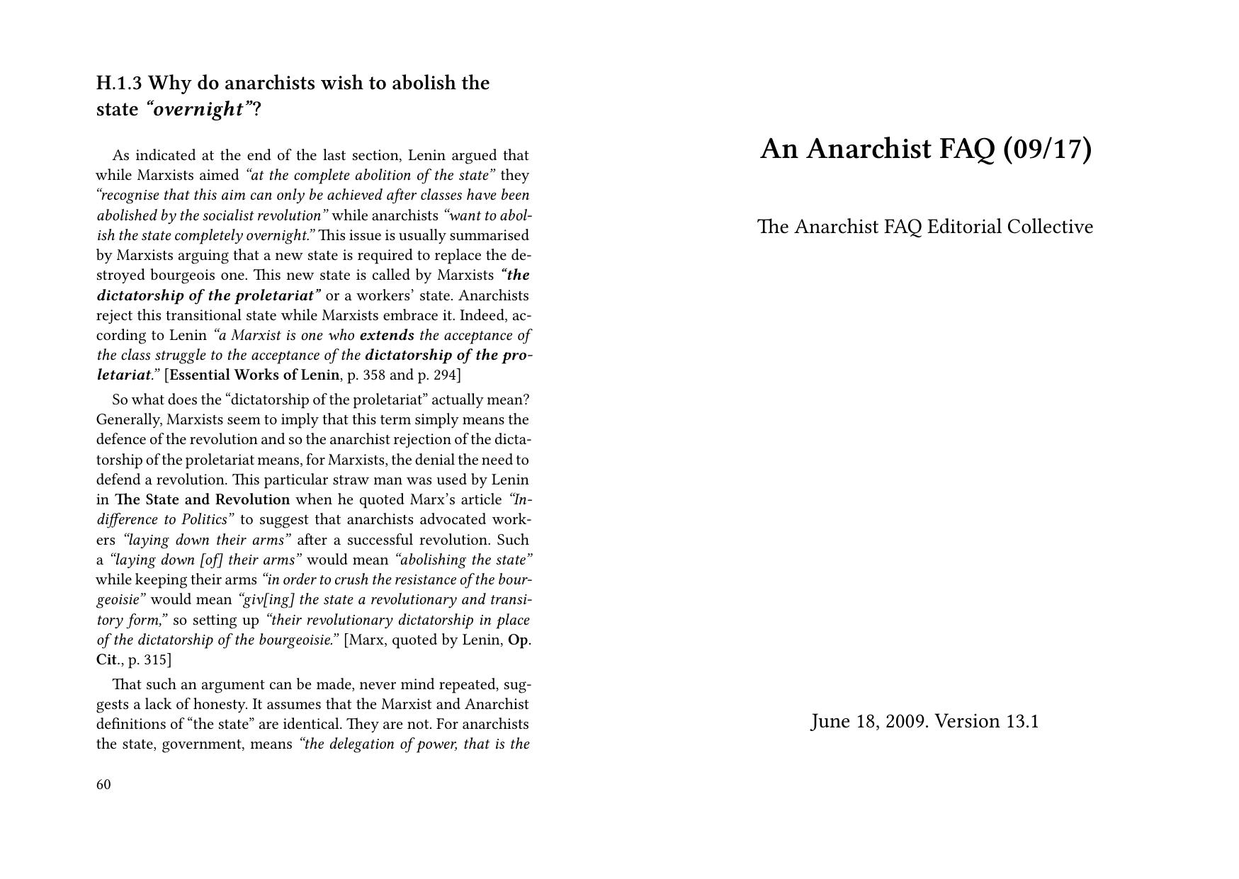 Anarchist FAQ (0917) by The Anarchist FAQ Editorial Collective