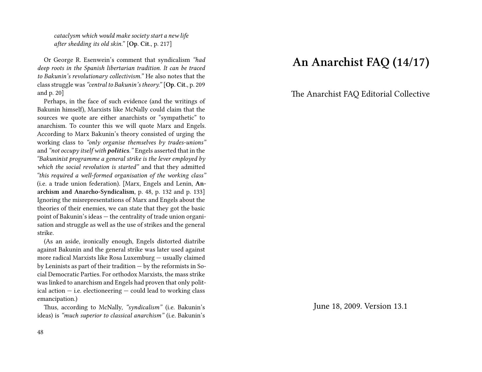 Anarchist FAQ (1417) by The Anarchist FAQ Editorial Collective