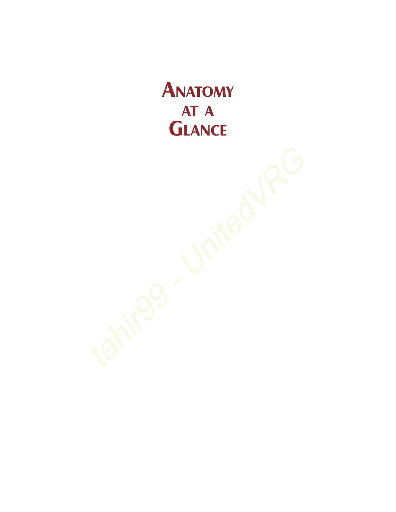 Anatomy at a Glance by Mazumdar S