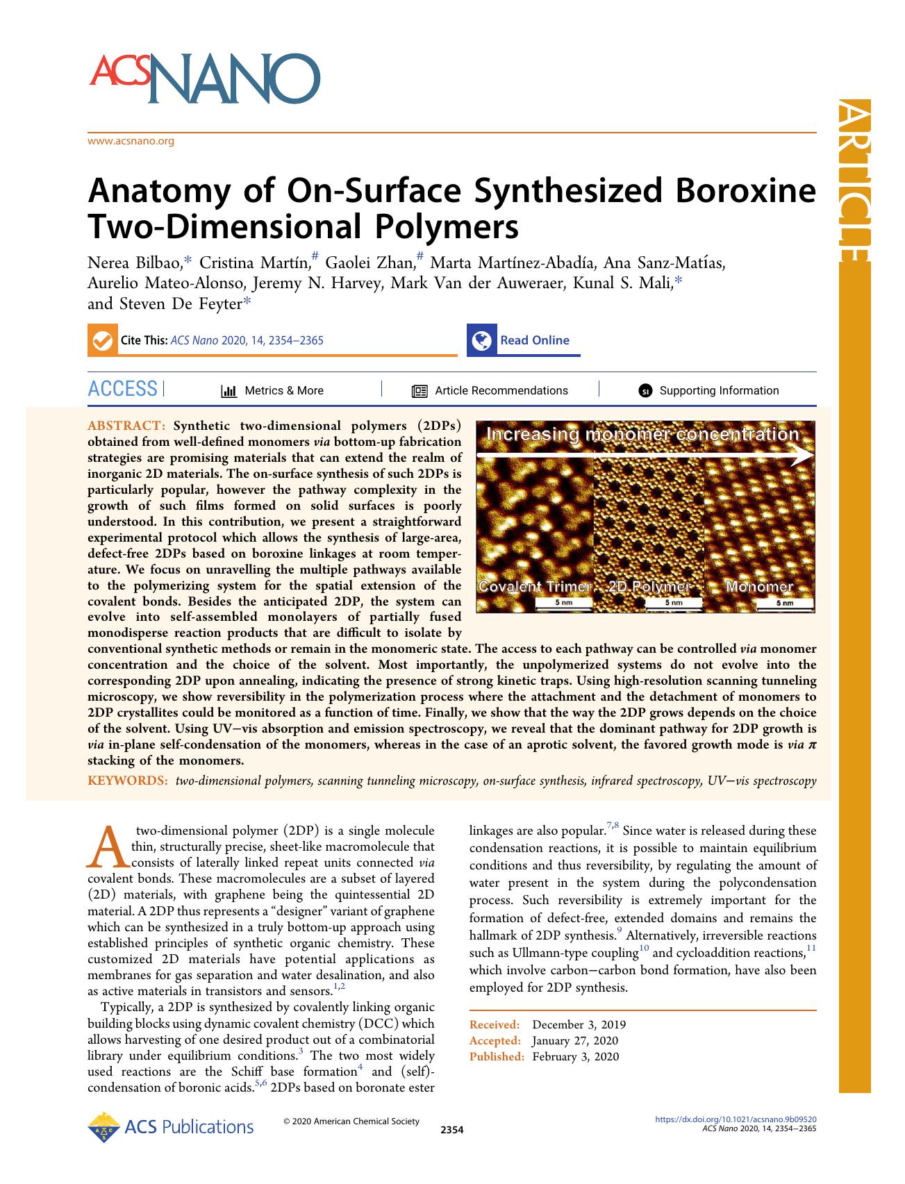 Anatomy of On-Surface Synthesized Boroxine Two-Dimensional Polymers by unknow