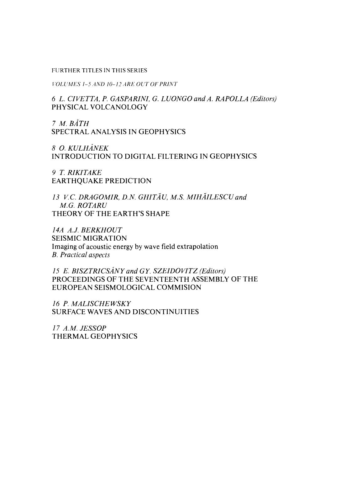 Anatomy of Seismograms by OTA KULHÁNEK (Eds.)