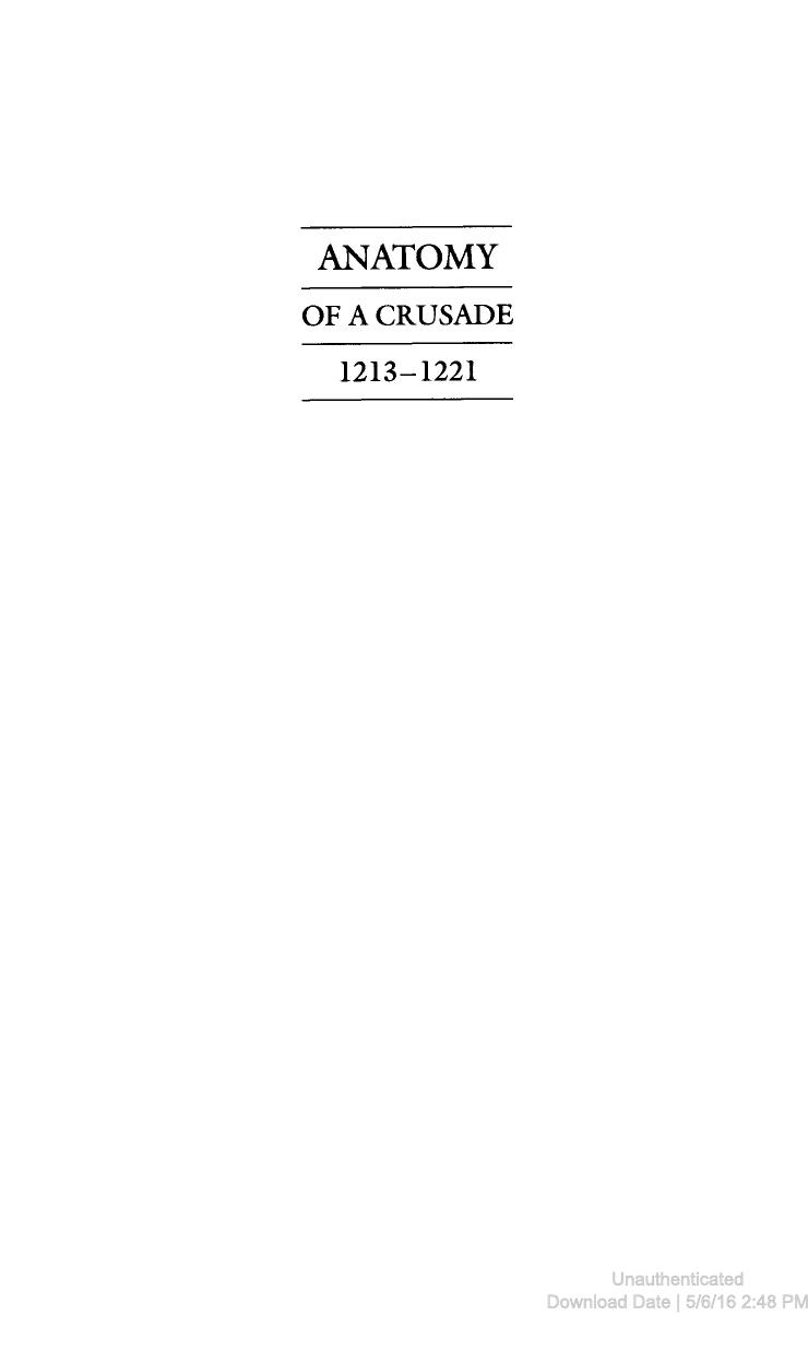 Anatomy of a Crusade, 1213-1221 by Unknow