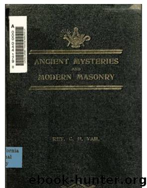 Ancient Mysteries and Modern Masonry by Vail C. H