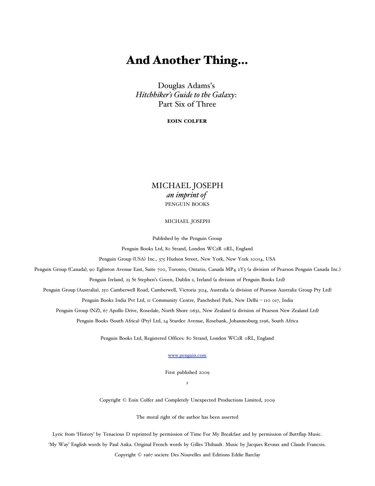 And Another Thing by Eoin Colfer