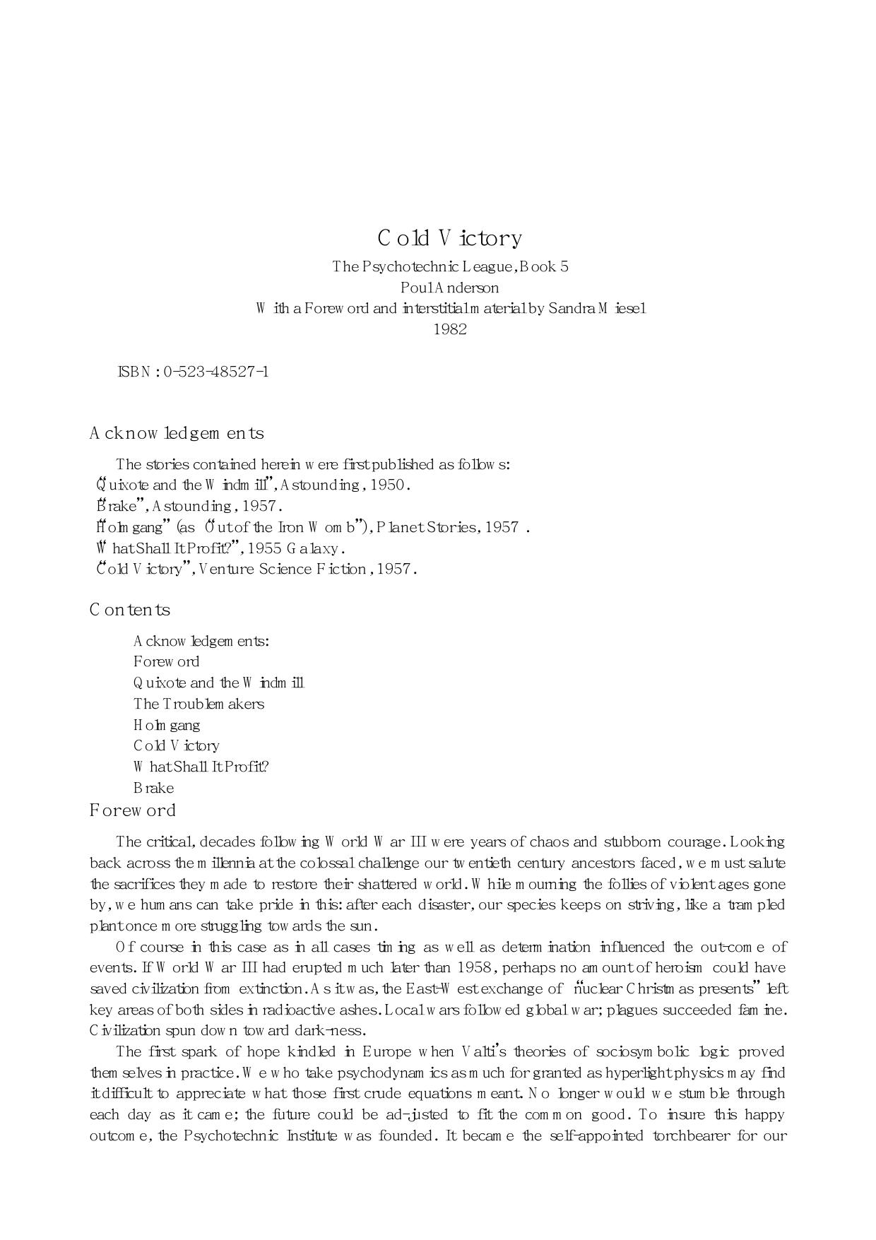 Anderson, Poul - Cold Victory by Anderson Poul