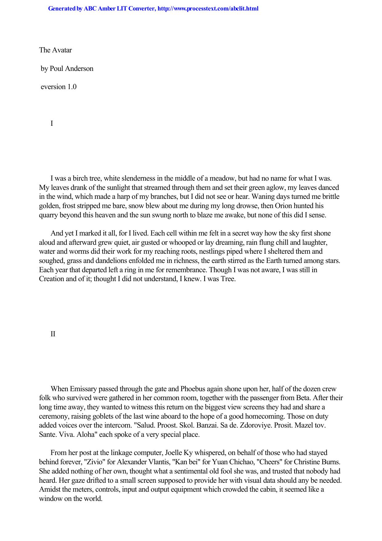 Anderson, Poul - The Avatar by Anderson Poul