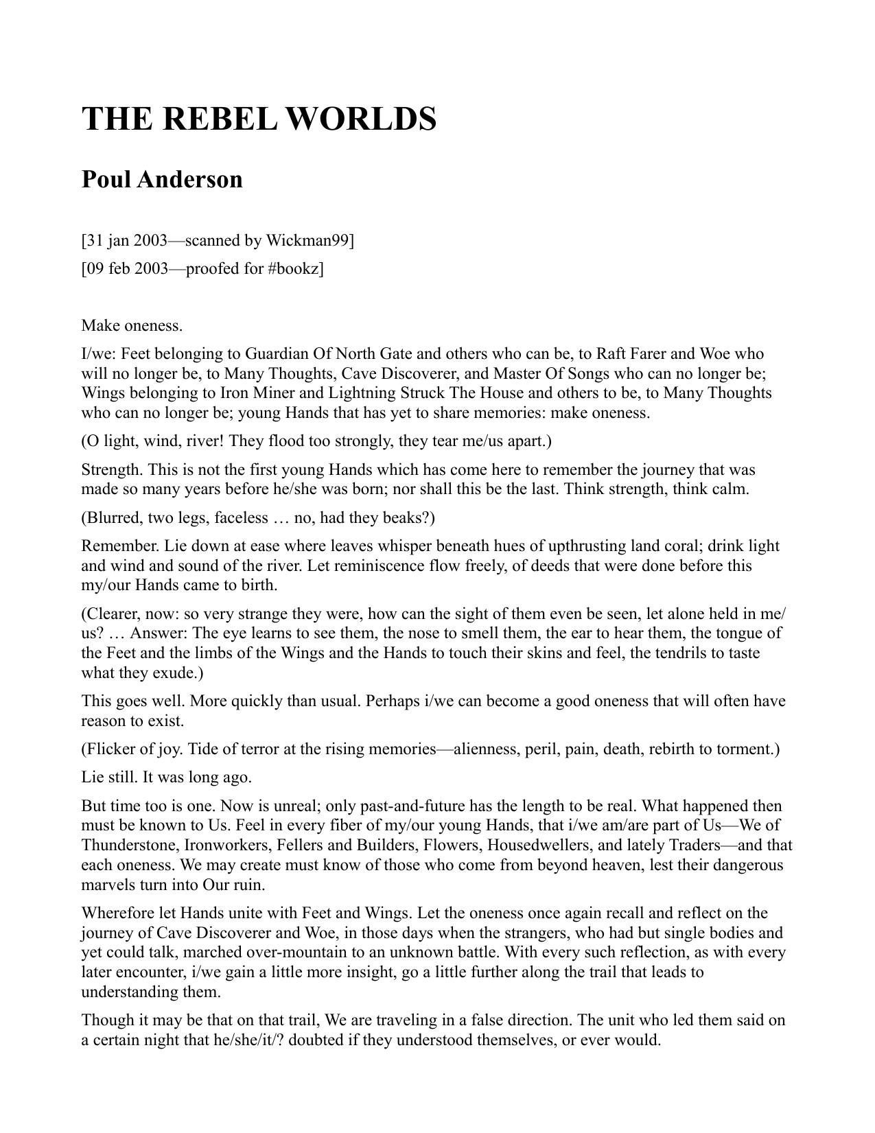 Anderson, Poul - The Rebel Worlds by Anderson Poul