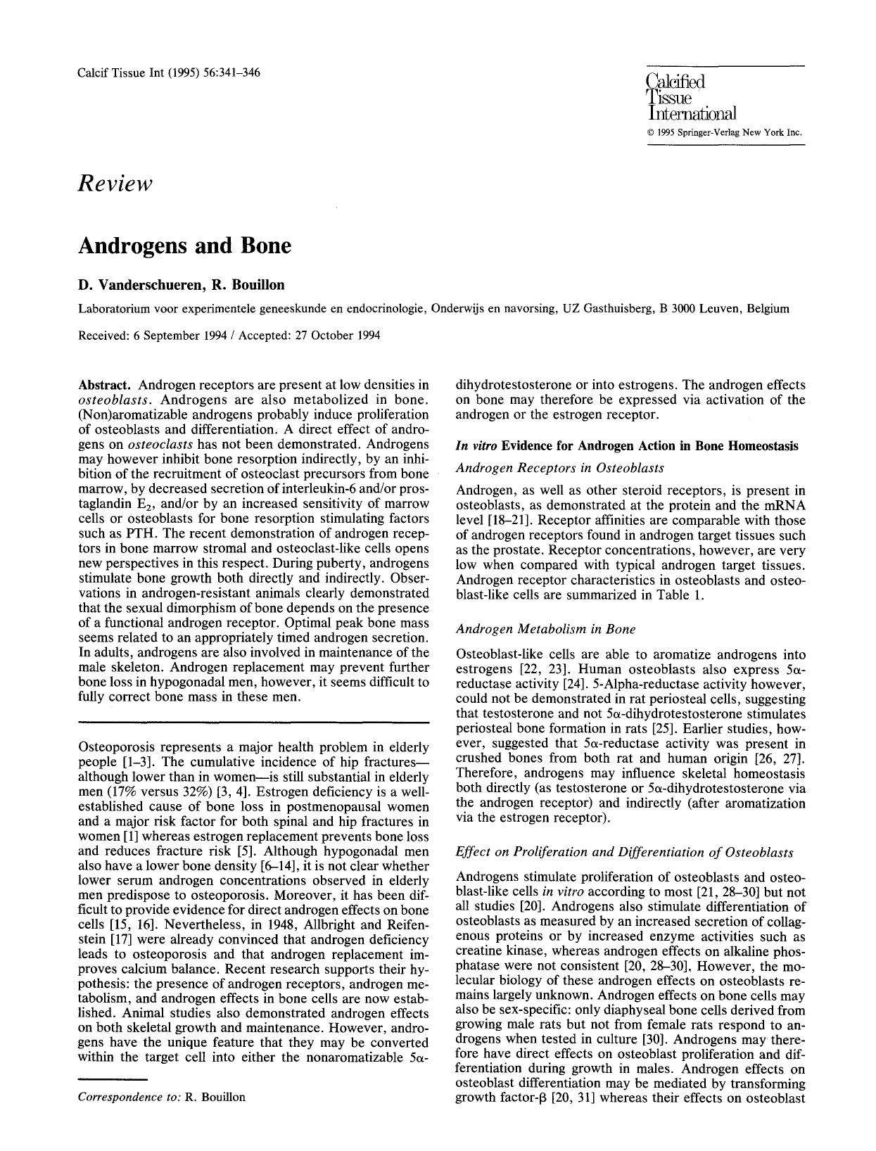 Androgens and bone by Unknown