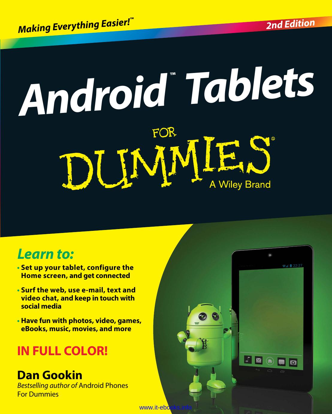 Android Tablets For Dummies, 2nd Edition by Gookin Dan