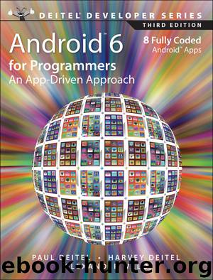 Android™ 6 for Programmers: An App-Driven Approach, Third Edition (Lloyd Laird's Library) by Paul Deitel & Harvey Deitel & Alexander Wald