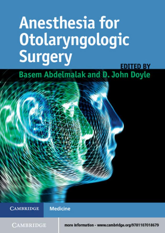Anesthesia for Otolaryngologic Surgery by Basem Abdelmalak John Doyle
