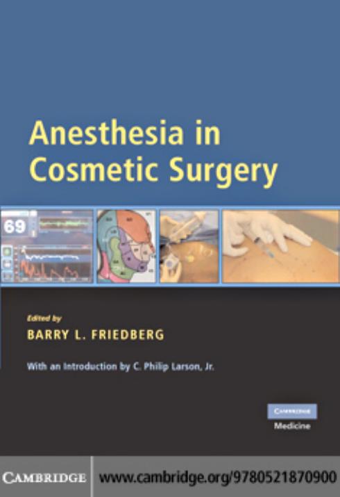Anesthesia in Cosmetic Surgery by Jasjit S. Suri Swamy Laxminarayan