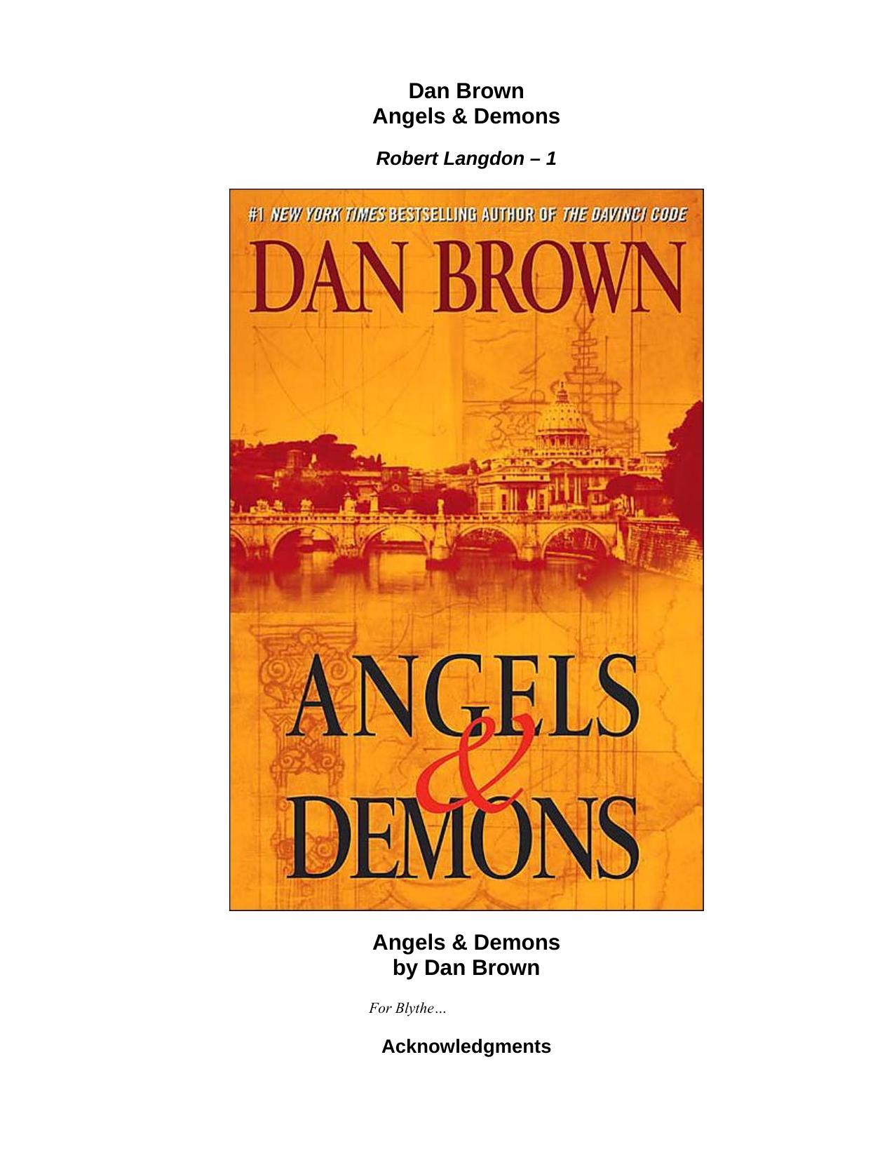 Angels & Demons by Dan Brown