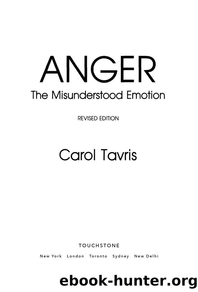 Anger by Carol Tavris