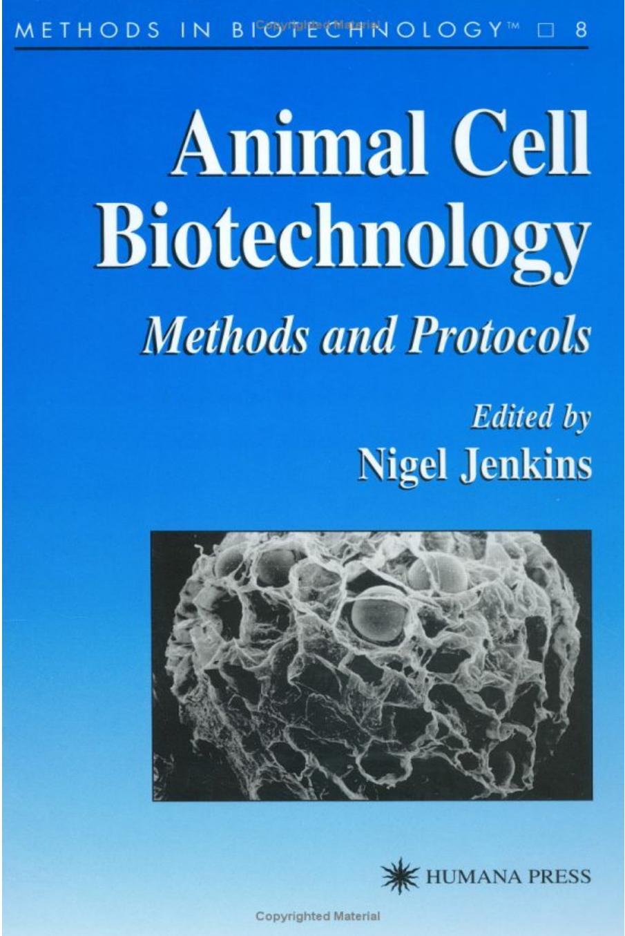 Animal Cell Biotechnology: Methods and Protocols by Nigel Jenkins