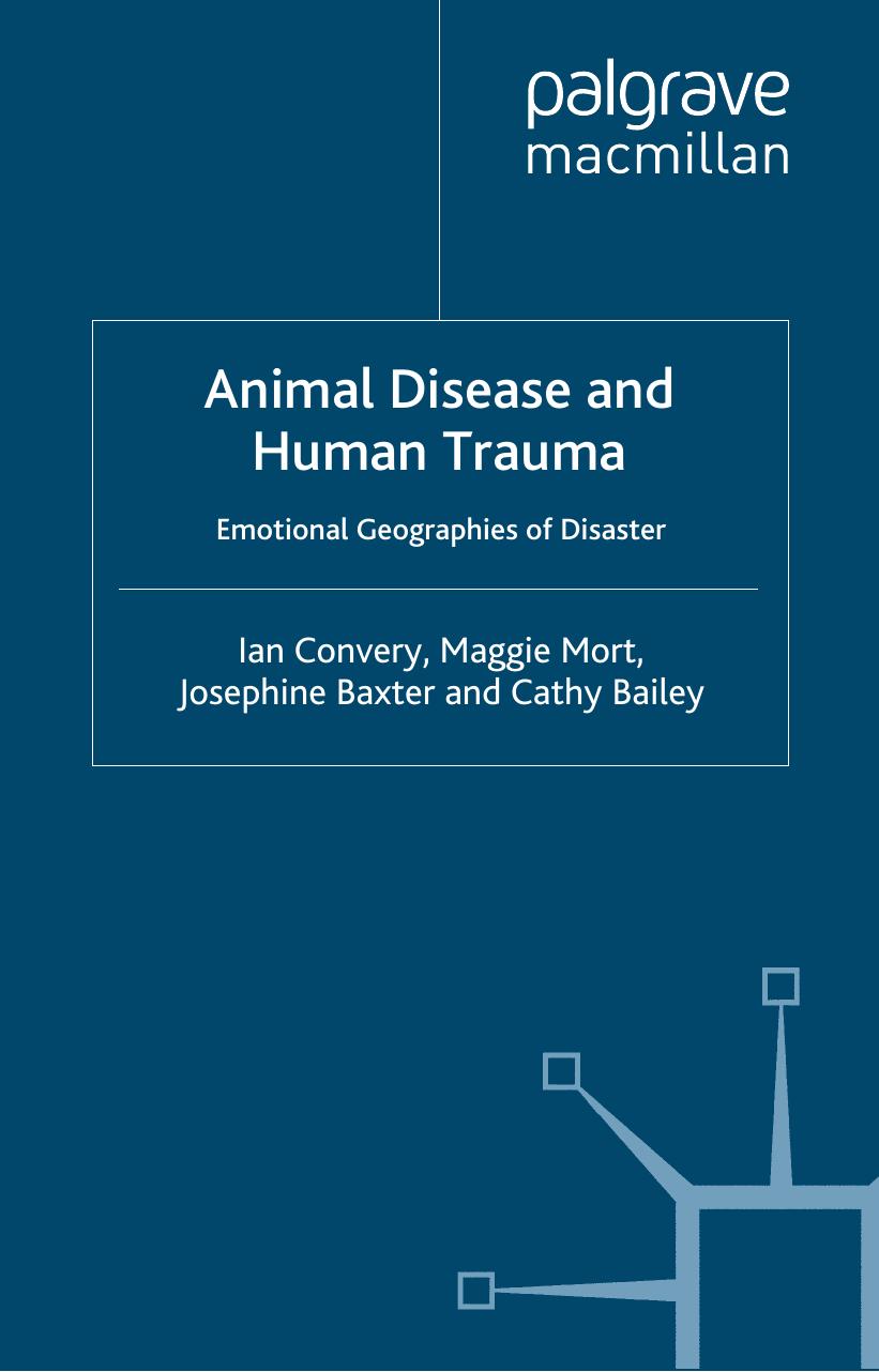 Animal Disease and Human Trauma by Ian Convery Maggie Mort Cathy Bailey Josephine Baxter