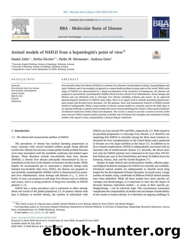 Animal models of NAFLD from a hepatologist's point of view by Daniel Jahn & Stefan Kircher & Heike M. Hermanns & Andreas Geier