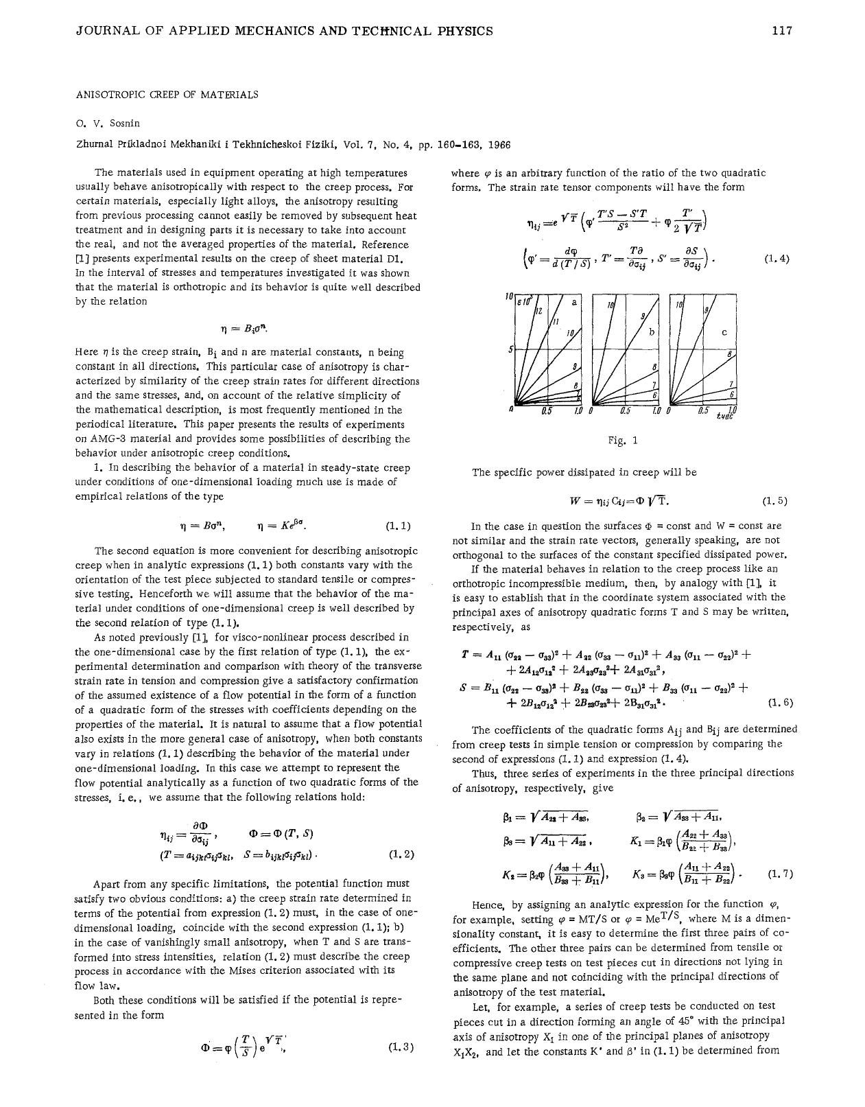 Anisotropic creep of materials by Unknown