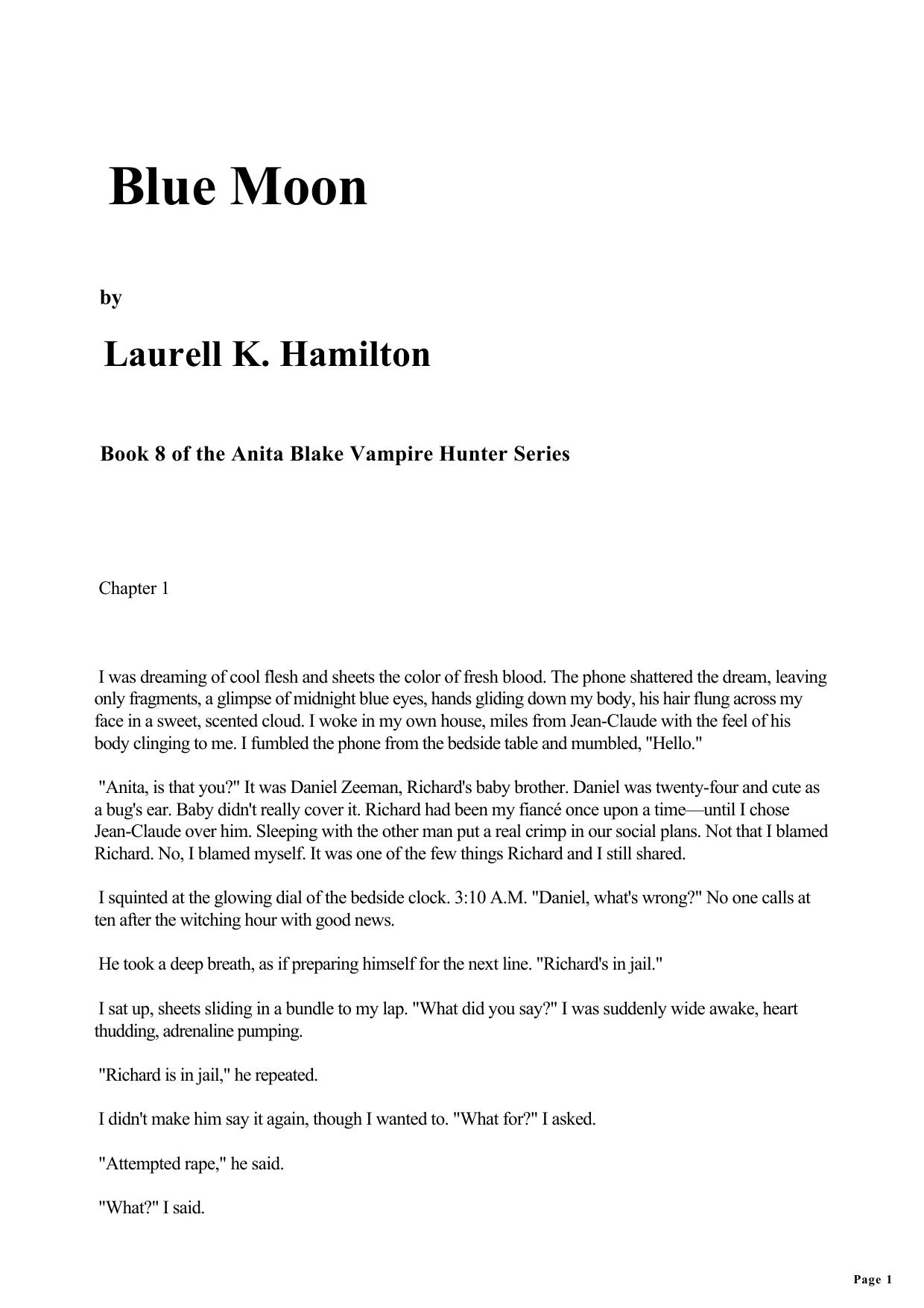 Anita Blake Vampire Hunter 08 by Blue Moon