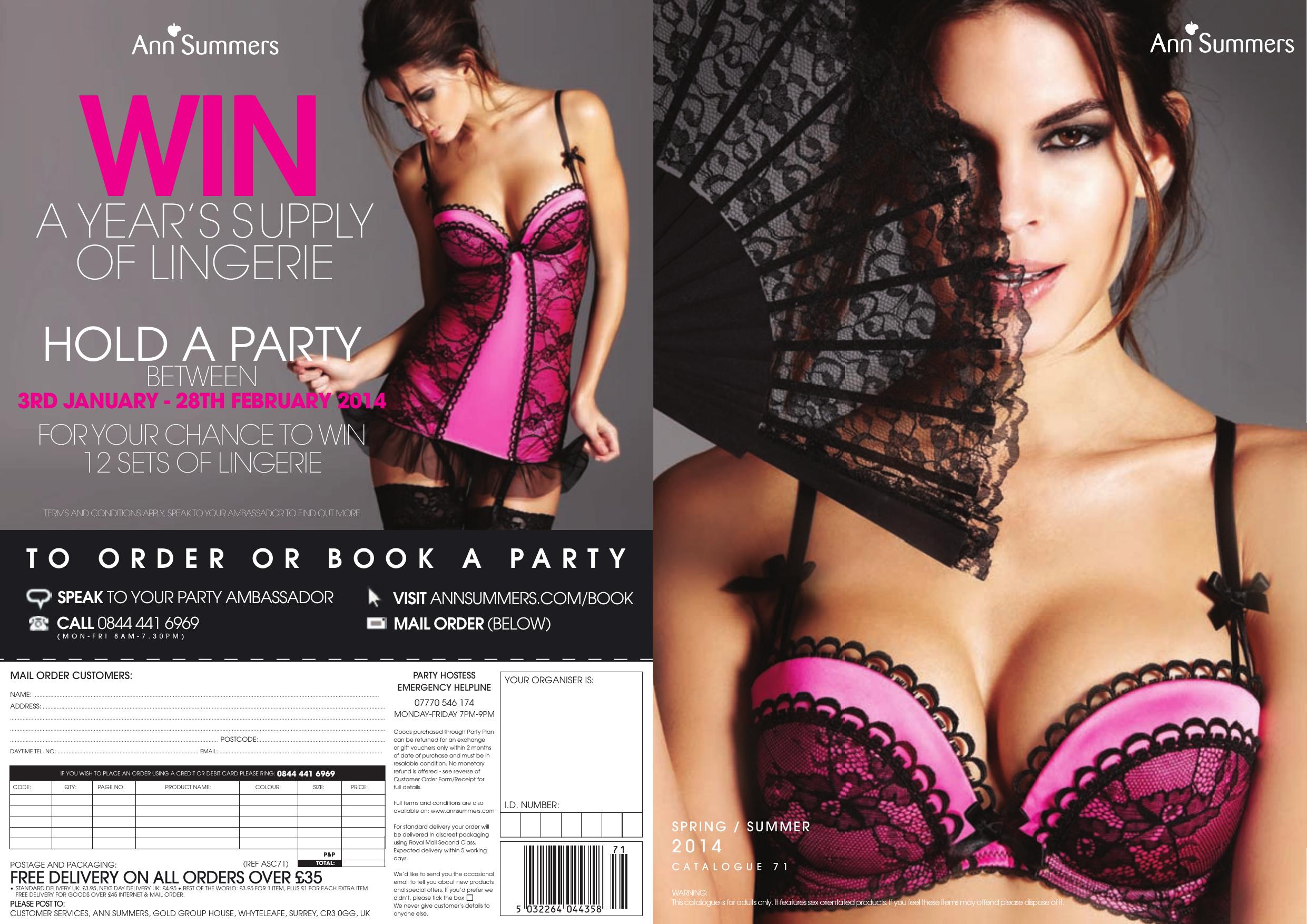 Ann Summers - Lingerie Spring Summer Collection Catalog 2014 by Unknow