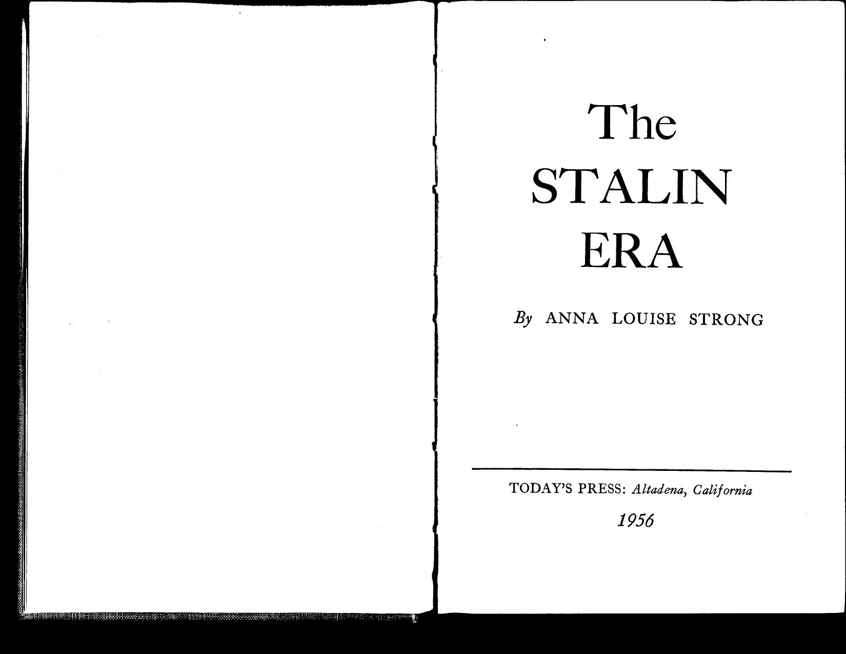 Anna Louise Strong by The Stalin Era