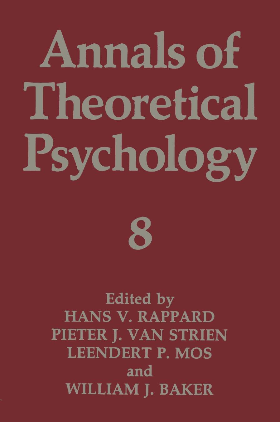 Annals of Theoretical Psychology by unknow
